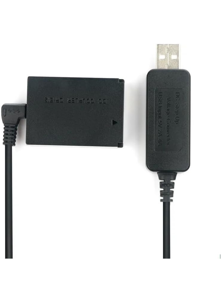 Generic valueable 1 Dummy battery for EOS-M EOS m2 EOS m50 M10 replacement power bank LP-E12 5V USB DC drive adapter with DC connector DR E12 - Image 2