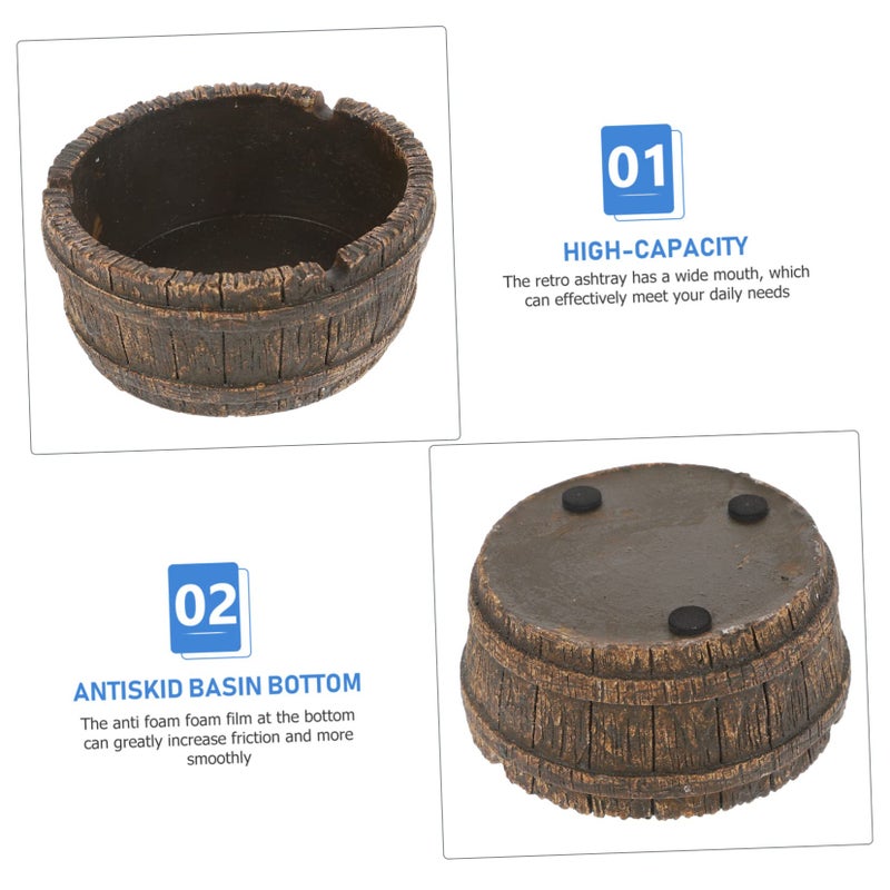 Creative Cement Ashtray Retro Desktop Ash Holder Washable Reusable Indoor Outdoor Use - Image 4
