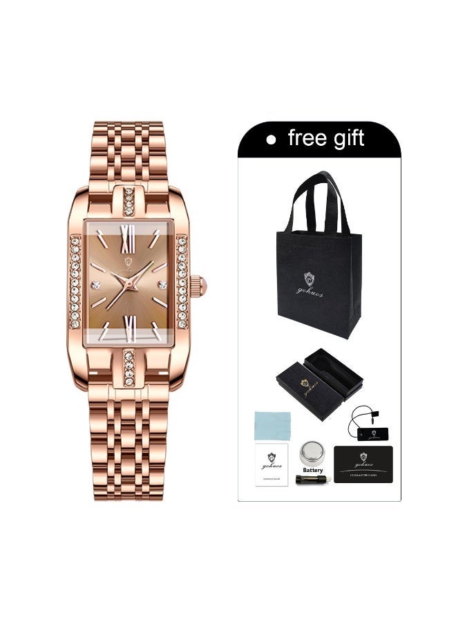 GOHUOS Women's Watch, Quartz Stainless Steel Waterproof Analog Business Luxury Ladies Wrist Watch - 31mm - Image 2