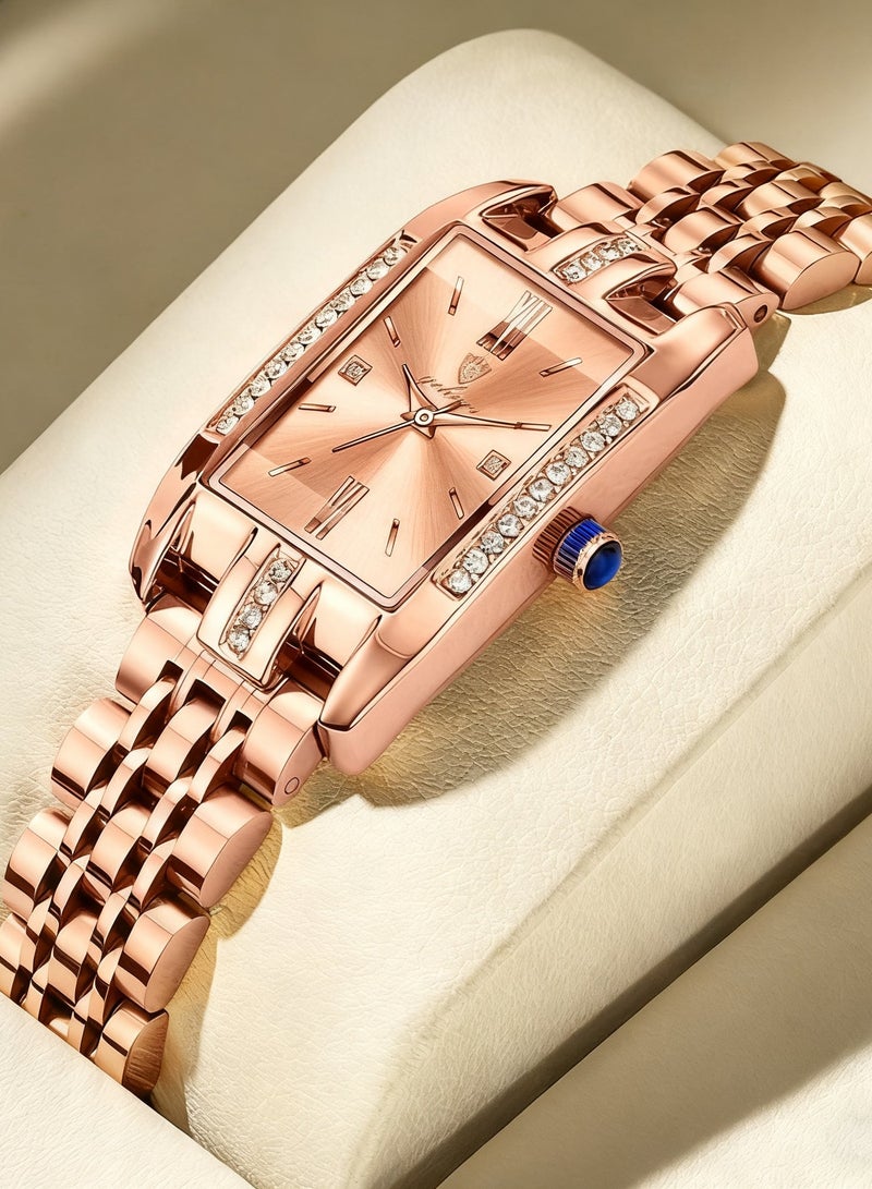 GOHUOS Women's Watch, Quartz Stainless Steel Waterproof Analog Business Luxury Ladies Wrist Watch - 31mm - Image 3