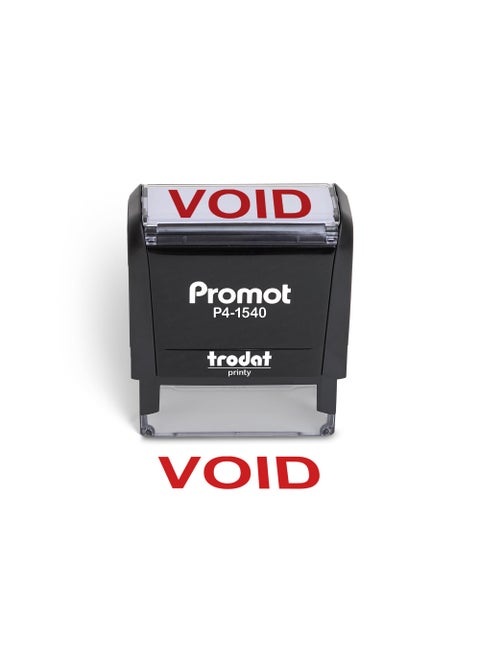 Promot Void Self Inking Rubber Stamp  Refillable Stampers for Office  Business Accounting Bookkeeping Coding Legal Notary Work Ordering Inventory Stamps  Red Ink