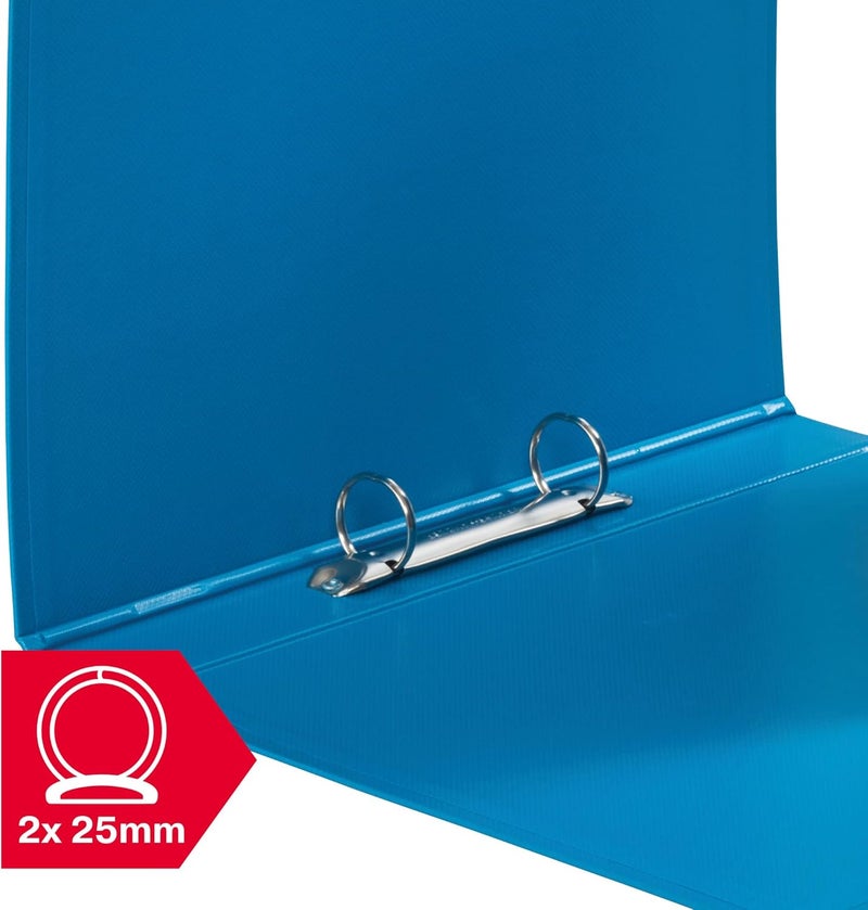 Rexel Choices, A4 Ring Binder, 25 mm Spine, 190 Sheet Capacity, File Folder, Document Organisation, Blue, Pack of 3, 2115728 - Image 5