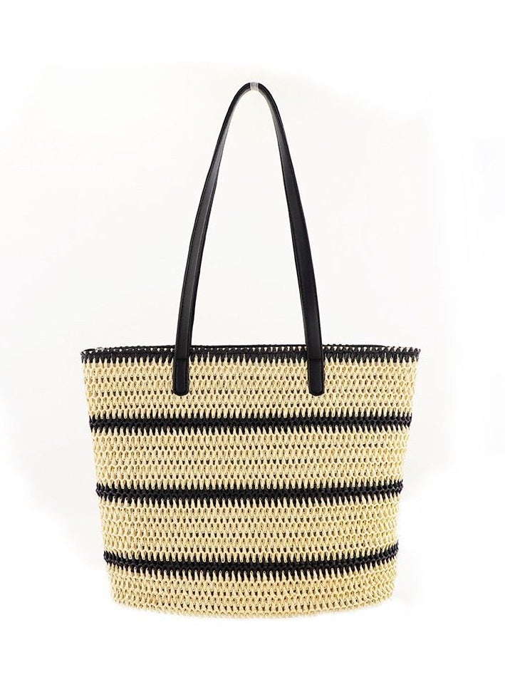 KUYING - New High-Capacity Machine Woven One Color Paper Rope Woven Bag - Image 1
