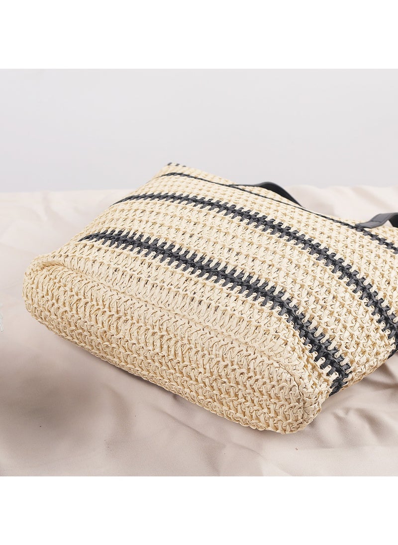 KUYING - New High-Capacity Machine Woven One Color Paper Rope Woven Bag - Image 1