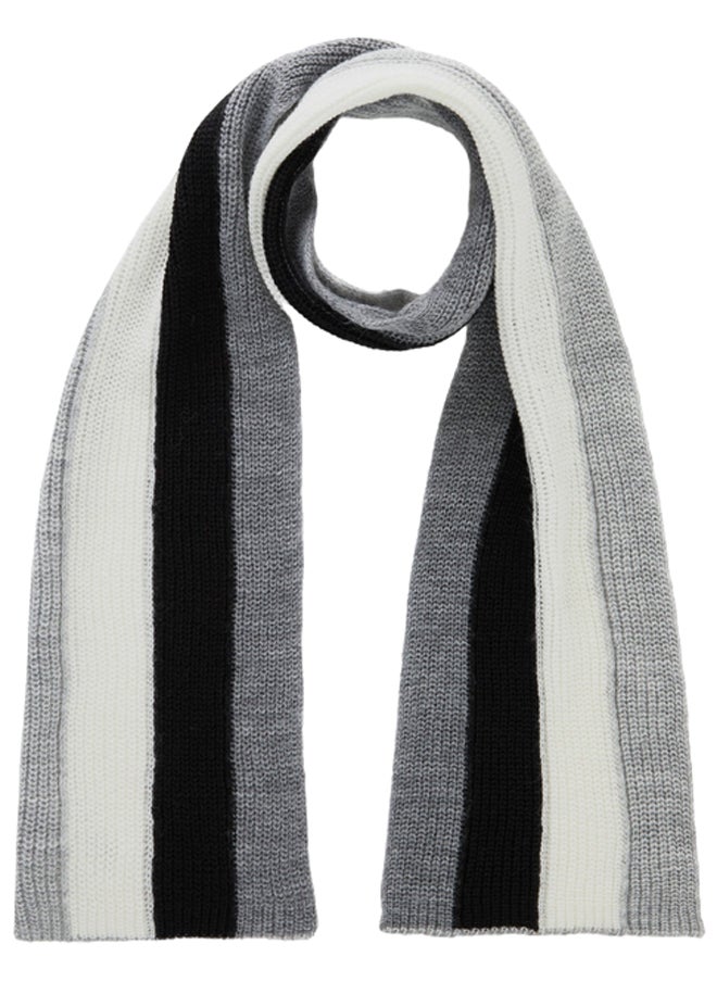 SCARF IN WOOL BLEND WITH INLAYS