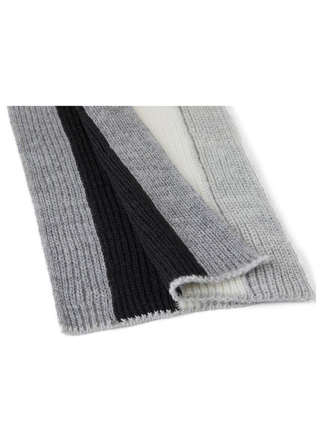 SCARF IN WOOL BLEND WITH INLAYS