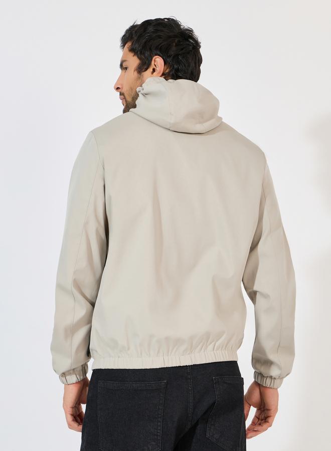 Styli Fully Lined Elasticated Hem Detail Windbreaker Jacket  - Image 5