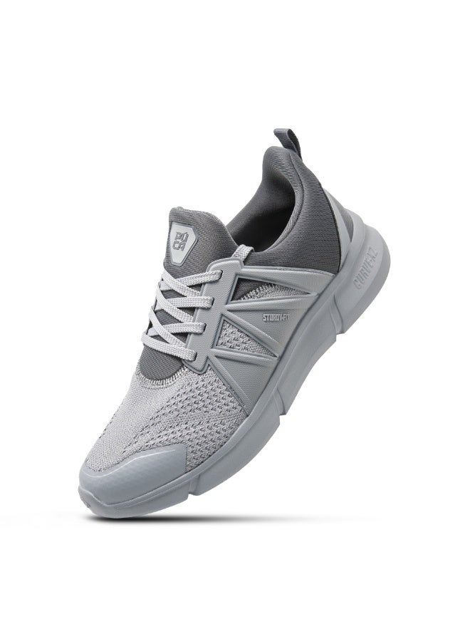 PUCA Sneakers for Men Light Weight Casual Shoes with Mesh Outer X-Seven Grey - Image 1