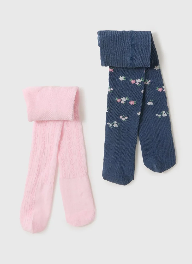 ماتلان جوارب أطفال بألوان زهرية متعددة عبوتين