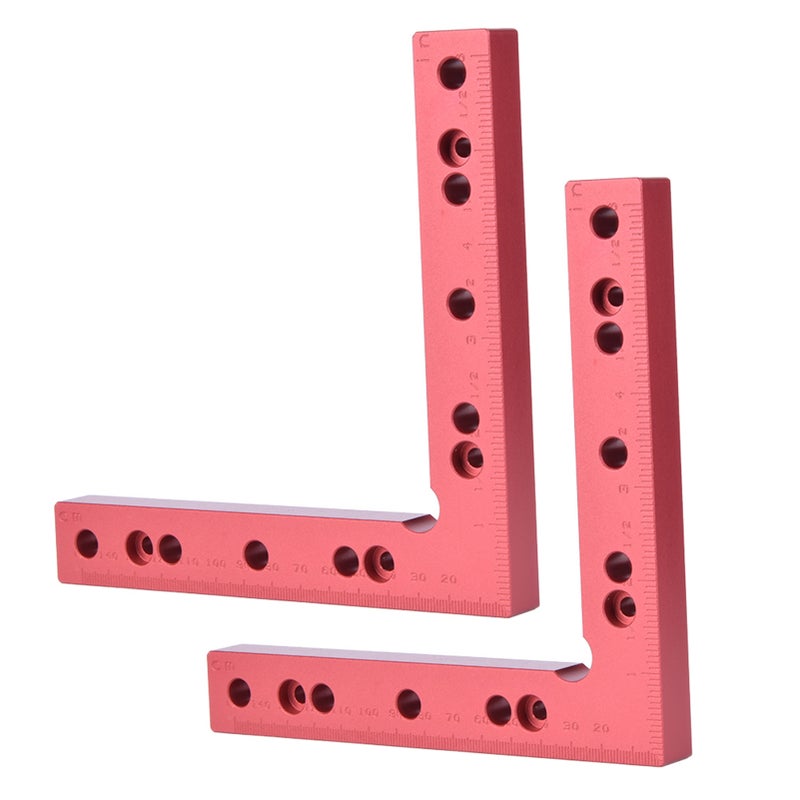 مقاسق تثبيت الزاوية اليمنى للخشبية على شكل L مقياس 90 درجة أداة نجار (160×160 مم) - Image 5