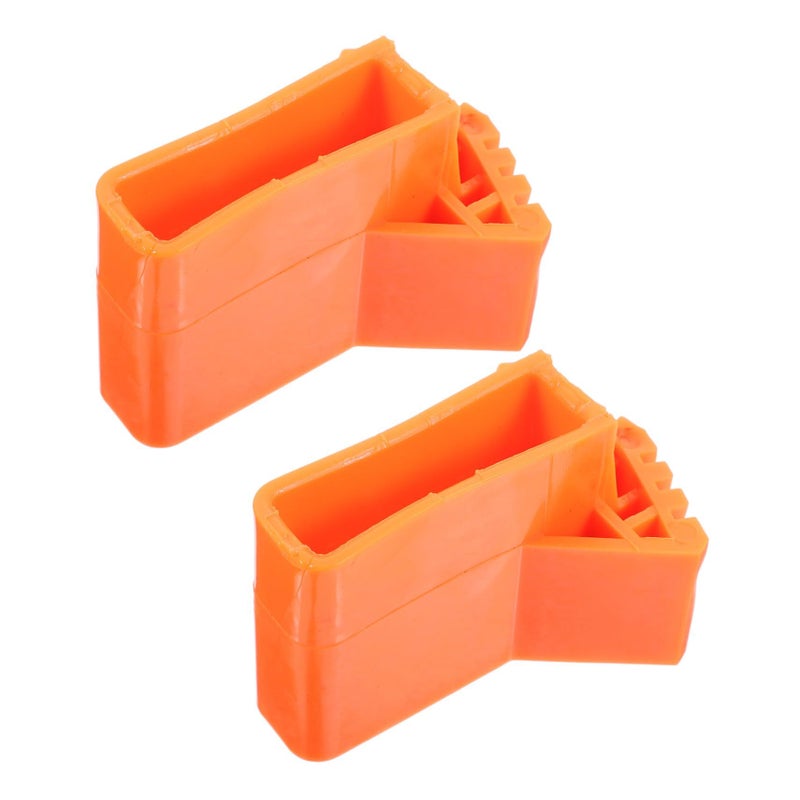Orange Ladder Leg Cushion Pads 2PCS Anti Slip Foot Pads For Folding Ladders Easy Installation - Image 2
