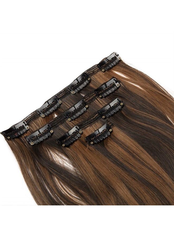 Lelinta 7Pcs 16 Clips 23"-24" Thick Curly Straight Full Head Clip in on Double Weft Hair Extensions - Image 4