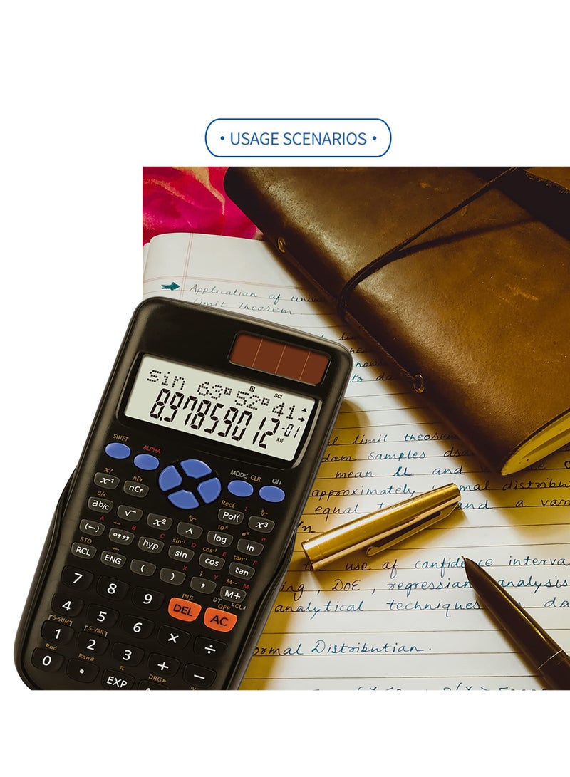 SYOSI Scientific Calculator, Engineering Scientific Calculator with 240 Functions, Scientific Calculator with Digital LCD Display for Students, Teachers and Business Use - Image 2