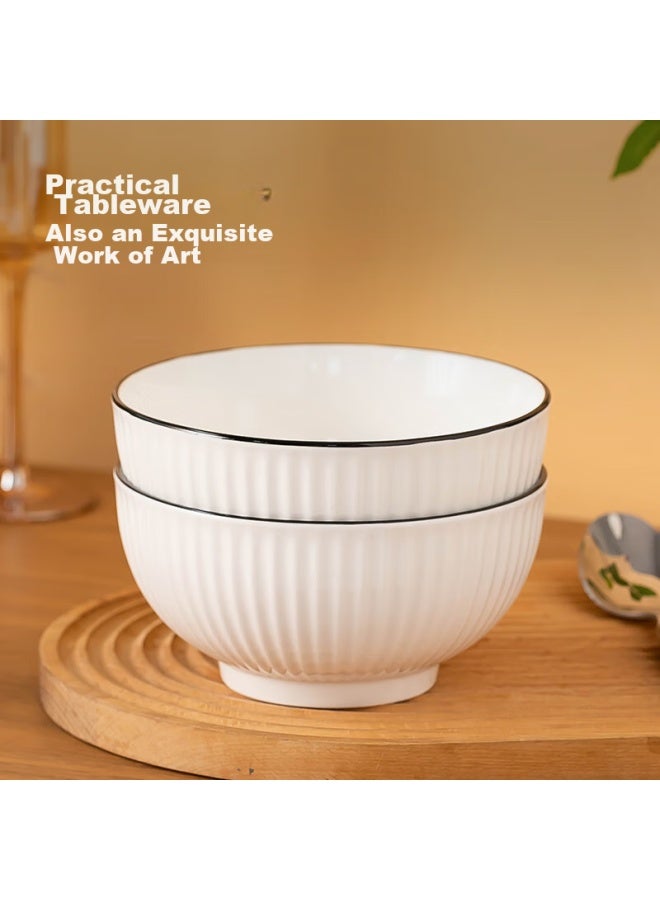 JD.com Jd Jingzao Dinnerware Set, Housewarming Porcelain Dish Set For Home Use Style Yamada Nishiki Noodle Bowls, 6 Inches * 2 - Image 1