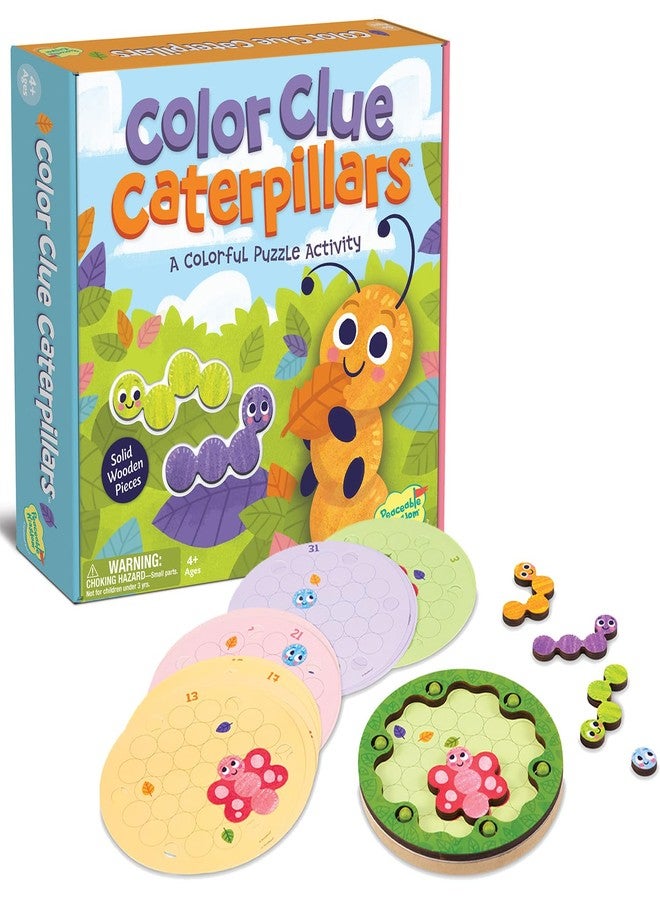 Peaceable Kingdom Color Clue Caterpillars – Magnetic Puzzles for Kids Ages 4 and Up - Image 1