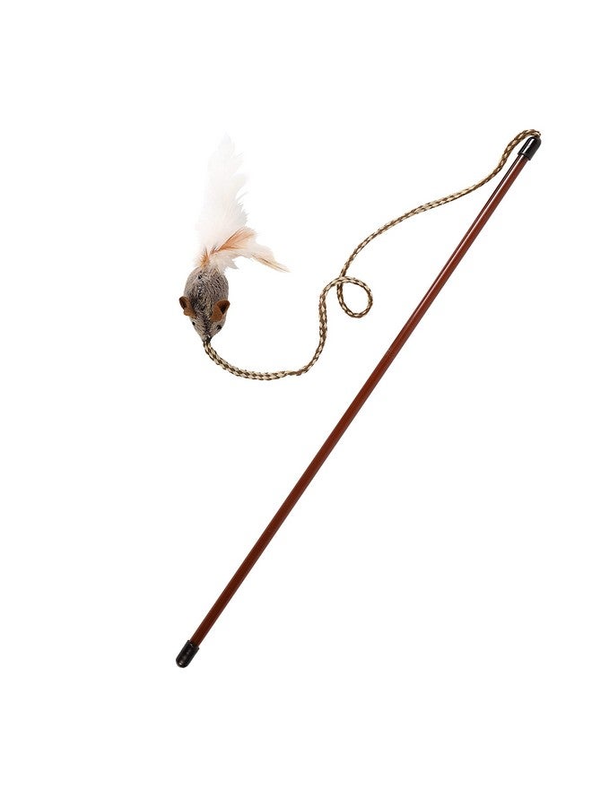 Our Pets OurPets Play-N-Squeak Teathered & Feathered Play Wand Cat Toy, for All Breed Sizes - Image 1