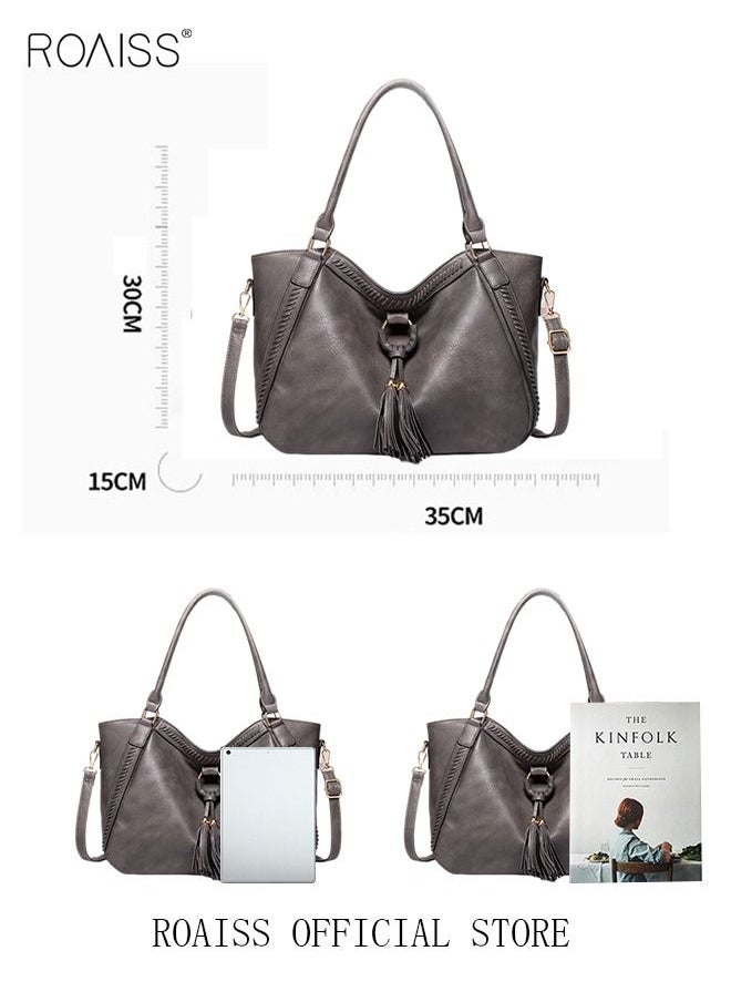 Large Crossbody Bags Ladies Shoulder Handbags Purse Set for Women Hobo Totes PU Leather Purses and Handbags Shoulder Bag Tote Grey - pzsku/ZEC3995E10286BEACF2F3Z/45/_/1686814440/67db01c8-4772-41af-a7e2-49123fb3f5ca