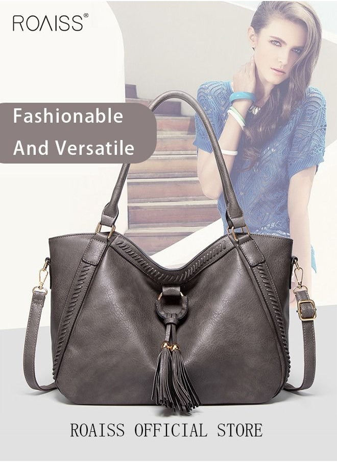 Large Crossbody Bags Ladies Shoulder Handbags Purse Set for Women Hobo Totes PU Leather Purses and Handbags Shoulder Bag Tote Grey - pzsku/ZEC3995E10286BEACF2F3Z/45/_/1686814441/80820a1b-ff0e-4e10-8041-01ccd9e9025d