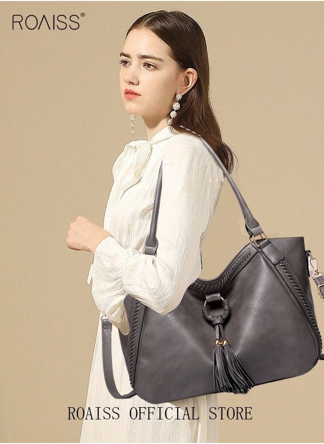 Large Crossbody Bags Ladies Shoulder Handbags Purse Set for Women Hobo Totes PU Leather Purses and Handbags Shoulder Bag Tote Grey - pzsku/ZEC3995E10286BEACF2F3Z/45/_/1686814443/e792492f-3f7d-43df-bc01-08750c85ce29