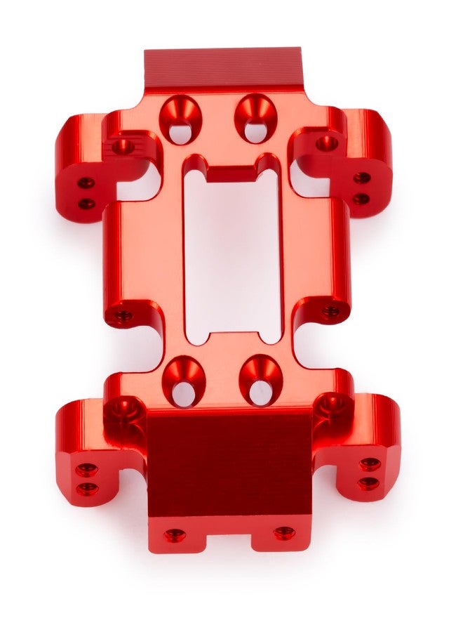 لوحة انزلاق سوداء من الألومنيوم CNC من MORFUM Redcat Ascent-18، لوحة انزلاق علبة التروس، دعامة تثبيت ناقل الحركة، دعامة الإطار المركزي لسيارة التحكم عن بعد Redcat Ascent-18 بمقياس 1/18 (أحمر) - Image 3