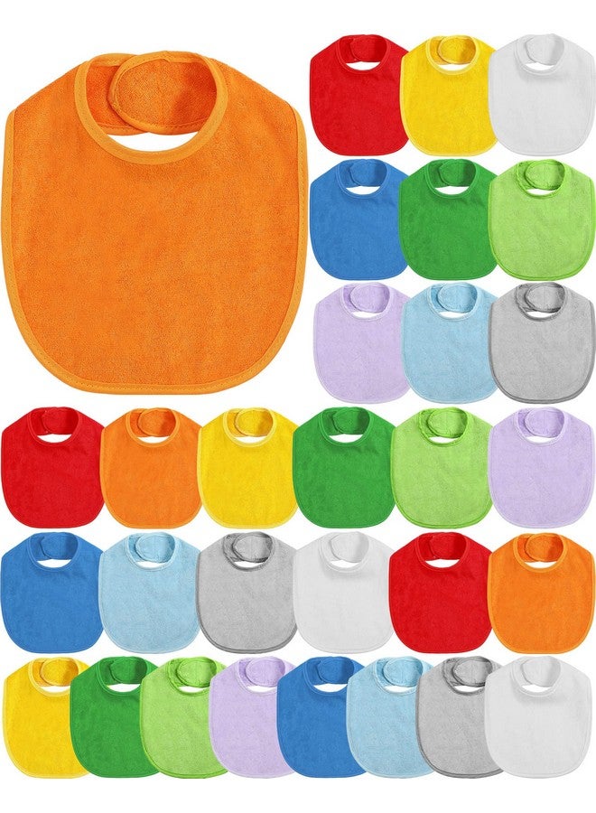 JaGely 30 Pack Baby Muslin Bandana Drool Bibs For Baby Boys Girls Multicolor Solid Terry Cotton Bibs Unisex Waterproof Baby Feeder Bibs With Fiber Filling Adjustable Newborn Bibs For Teething And Drooling - Image 2