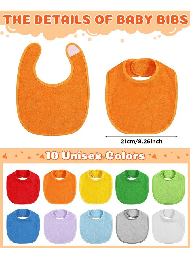 JaGely 30 Pack Baby Muslin Bandana Drool Bibs For Baby Boys Girls Multicolor Solid Terry Cotton Bibs Unisex Waterproof Baby Feeder Bibs With Fiber Filling Adjustable Newborn Bibs For Teething And Drooling - Image 3