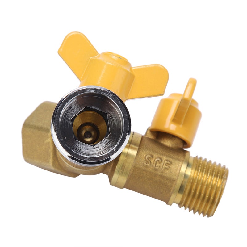 G1/2 Brass Garden Irrigation 2 Way Double Tap Hose Adapter Dual Faucet Connector - Image 2