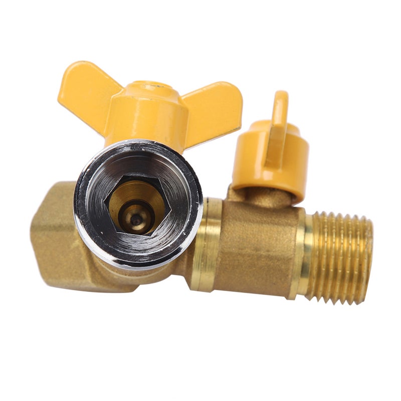 G1/2 Brass Garden Irrigation 2 Way Double Tap Hose Adapter Dual Faucet Connector - Image 1