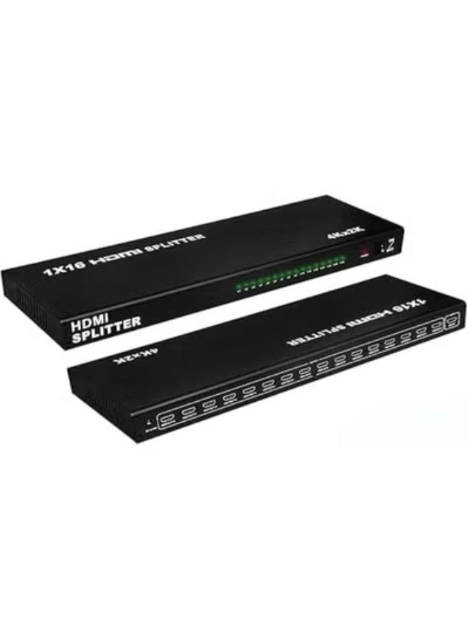 موزع HDMI بـ 16 مخرج – يدعم 4K و3D وFull HD – مثالي لتوصيل أجهزة متعددة على شاشات مختلفة - Image 1