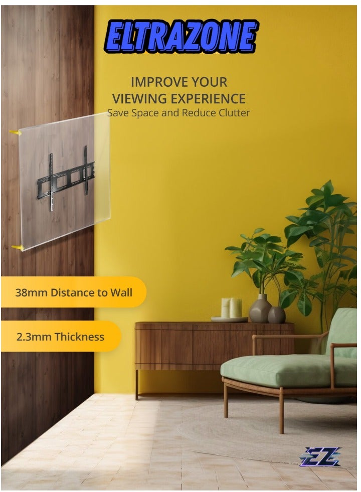 ELTRAZONE Heavy-Duty Fixed TV Wall Mount for 50”-120” Screens – VESA 900x800mm, 2.3mm Thickness, Sturdy Support for Large Flat Panel TVs Black - Image 4