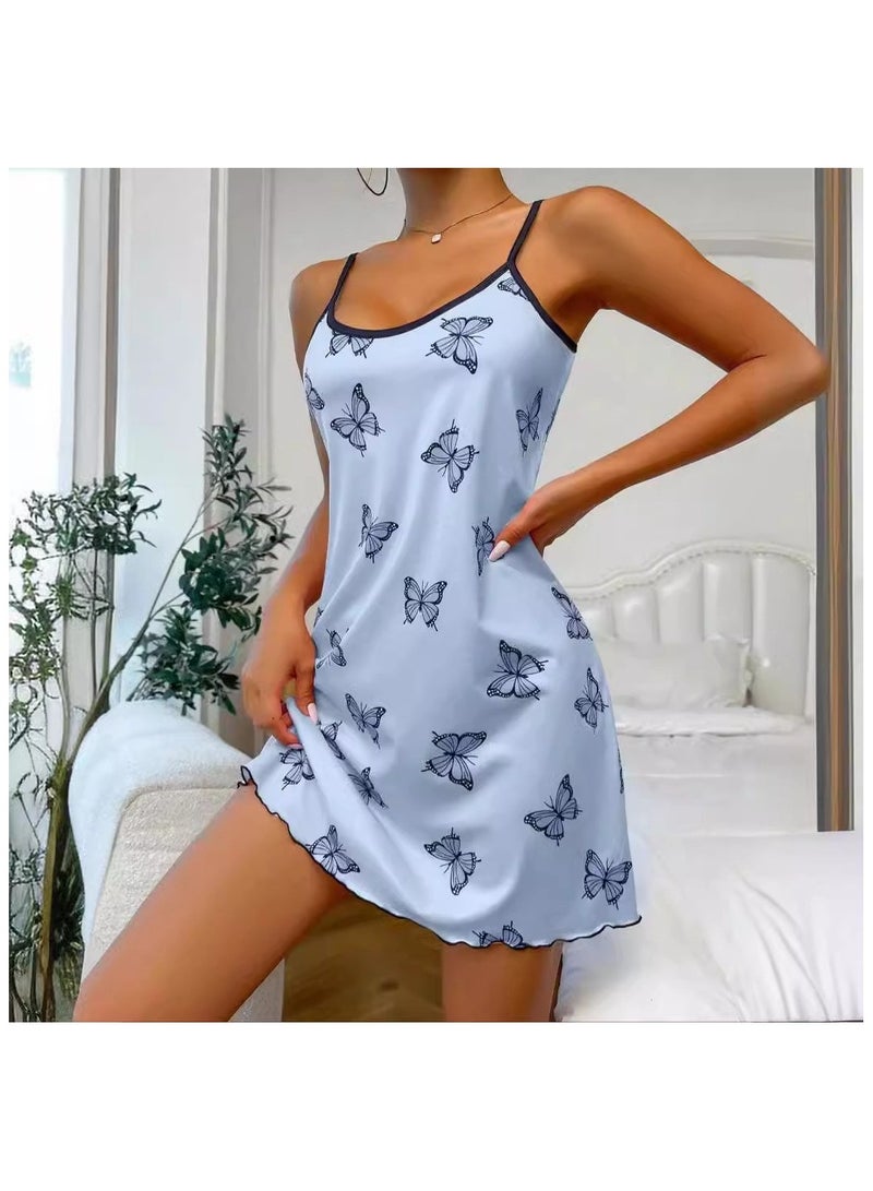 VIVP Womens Nightgown Pajamas Dress for Women Adjustable Spaghetti Chemise - Image 3