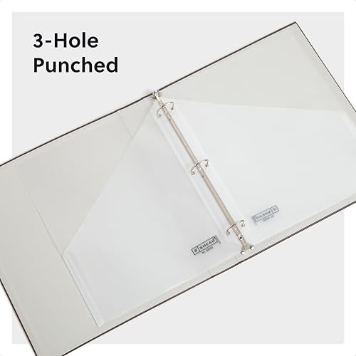 Smead Organized Up Poly Translucent Slash File Jacket, Office Supplies, Three Hole Punched, Letter Size, Clear Set of 5 (89506) - Image 3
