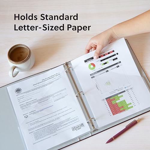 Smead Organized Up Poly Translucent Slash File Jacket, Office Supplies, Three Hole Punched, Letter Size, Clear Set of 5 (89506) - Image 5