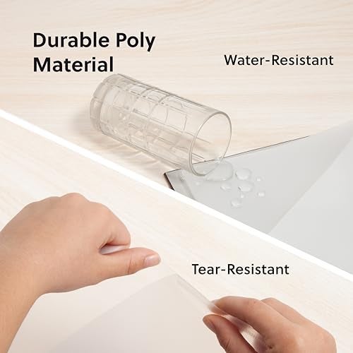 Smead Organized Up Poly Translucent Slash File Jacket, Office Supplies, Three Hole Punched, Letter Size, Clear Set of 5 (89506) - Image 4