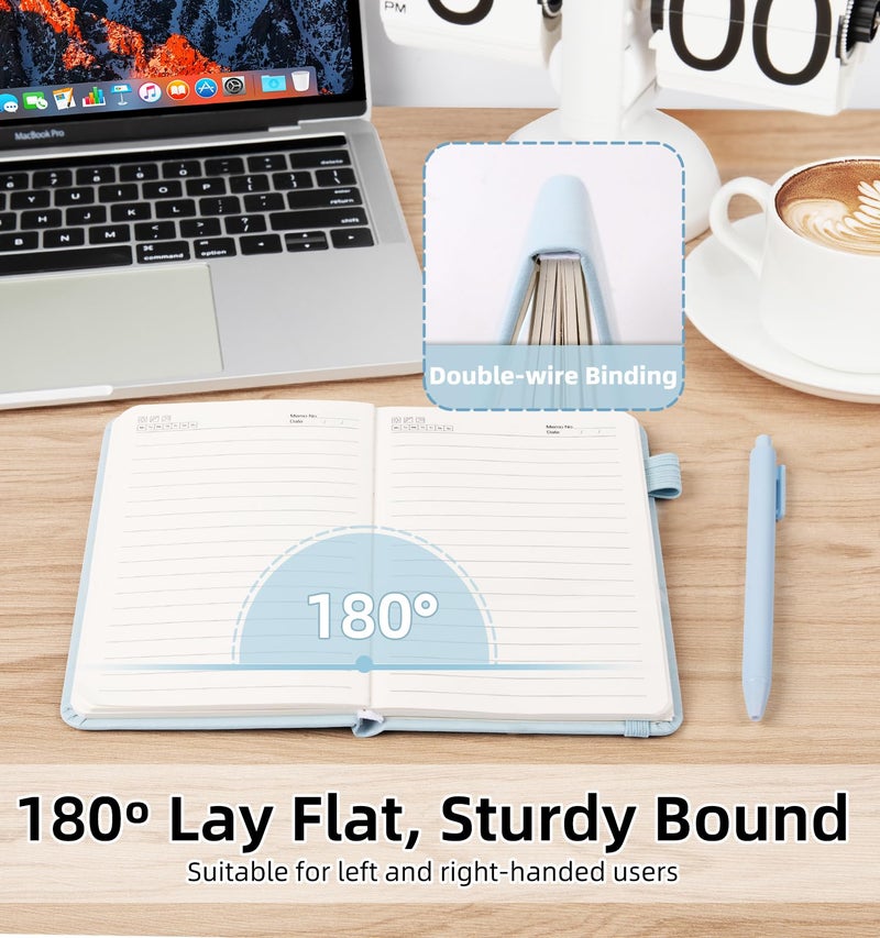 ALKALO 3 Pack Pocket Journaling Notebooks, A6 Small Notebook Total 360 Pages Journaling Notebooks For Note Taking Journals For Writing Mini Note Pads With Pen Holder 100 GSM Thick Paper(Pink,Blue,Purple) - Image 4