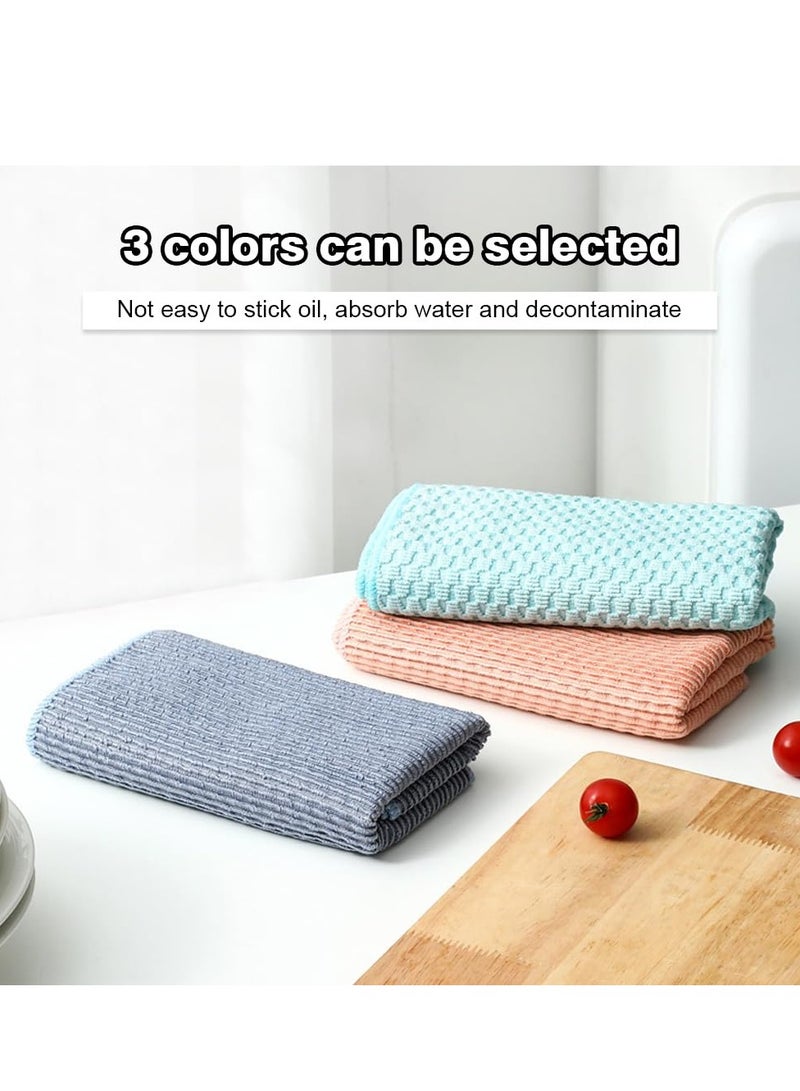 Barakah Microfibre Cloth Pack of 6, Reusable Kitchen Cleaning Towels, Multifunctional Dish Cloths, Absorbent, Lint-Free, Streak-Free, Wash Cloth for Car, Hygienic, Versatile, Durable & Washable - Image 3