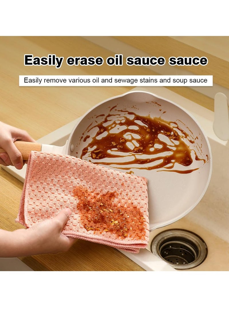 Barakah Microfibre Cloth Pack of 6, Reusable Kitchen Cleaning Towels, Multifunctional Dish Cloths, Absorbent, Lint-Free, Streak-Free, Wash Cloth for Car, Hygienic, Versatile, Durable & Washable - Image 5