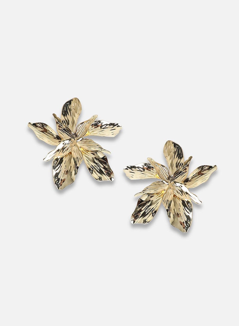 SOHI Metallic Flora Artificial Drop Earring Jewellery - Image 2