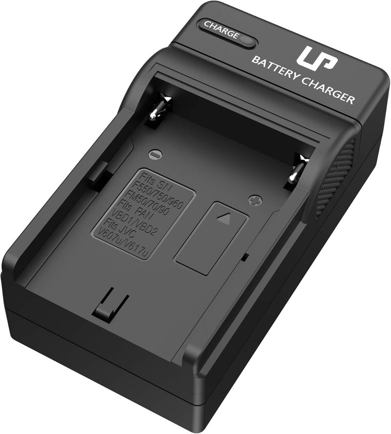 L & P NP-F550 Battery Charger for Sony NP F550, F530, FM50, FM70, FM90, FM30, FM500H, FM51, FM55H, FM71, FM91, F570, F730, F730H, F750, F770, F930, F950, F950/B, F960, F970, QM50, QM51, QM70, QM71 - Image 1