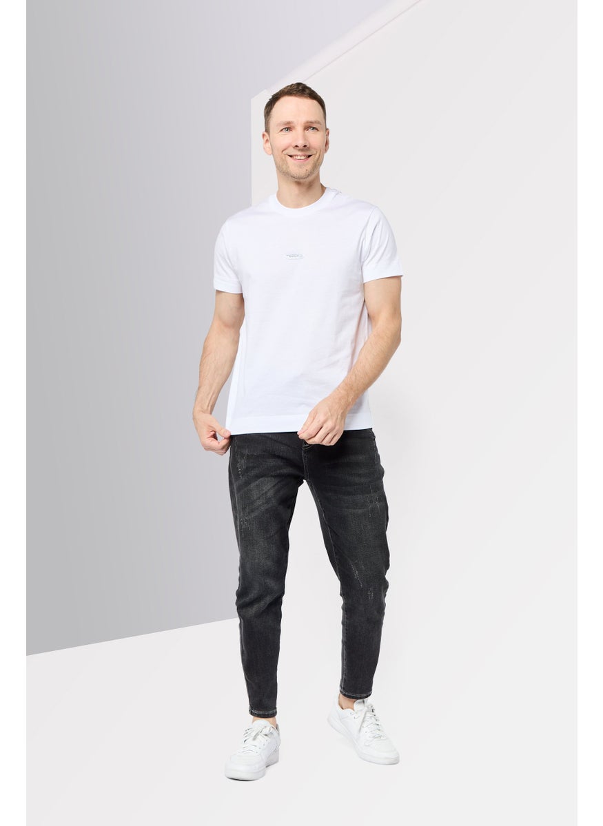GIVENCHY Men Crew Neck Short Sleeves Brand Logo T-Shirt, White  - Image 2