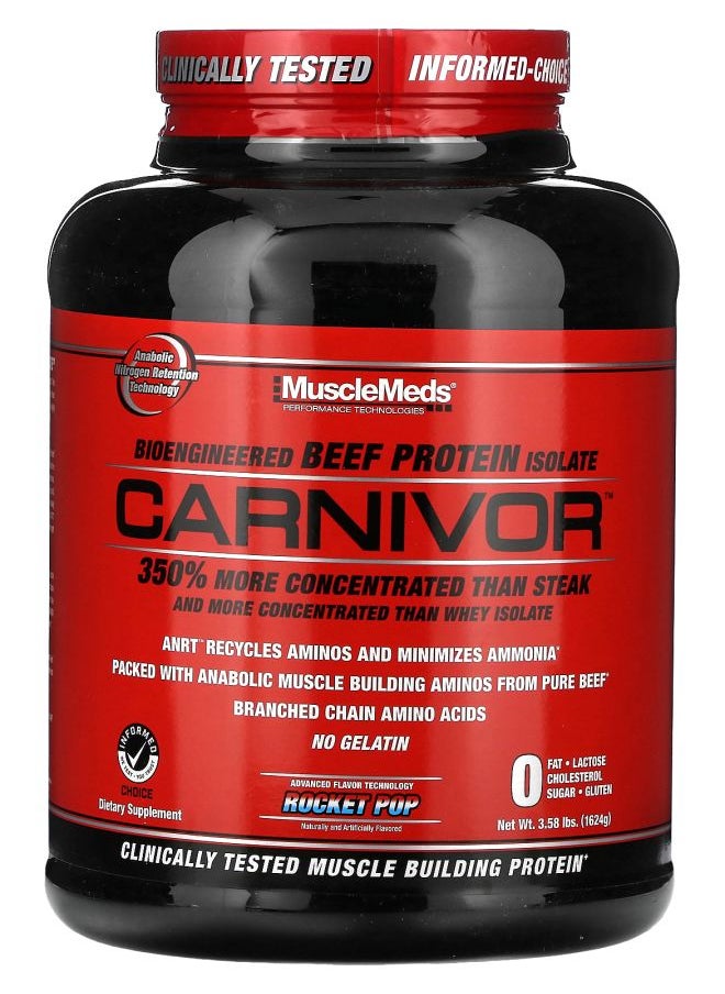 MUSCLEMEDS Carnivor Bioengineered Beef Protein Isolate Rocket Pop 3.58 lbs (1624 g) 
