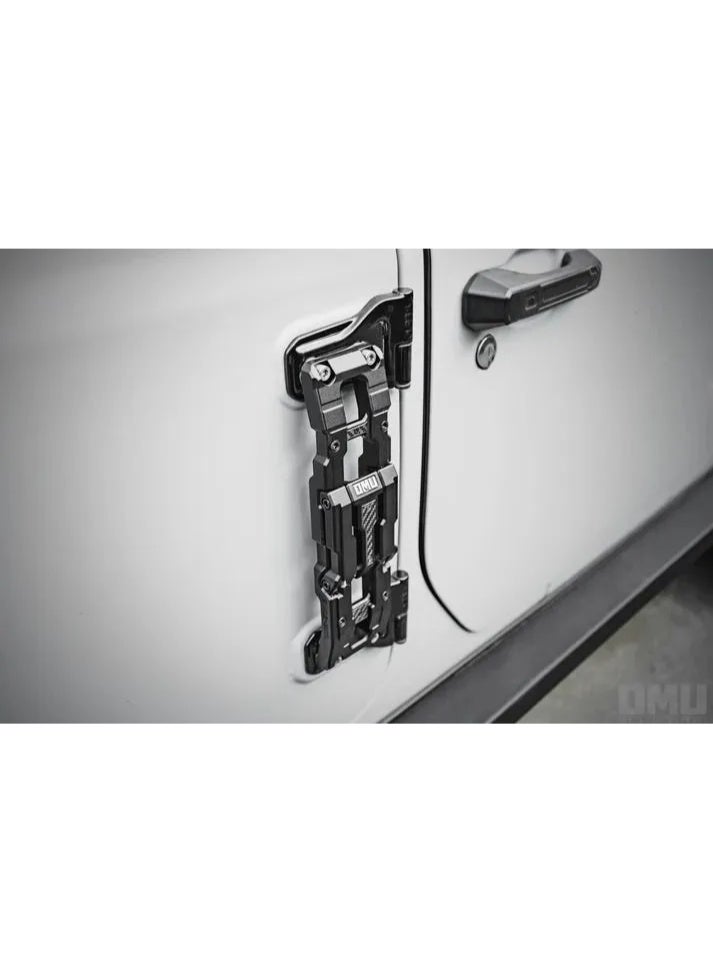 OMU JK/JL/JT: Genesis Series Aluminum Door Hinge Step Folding Foot Pedal - Image 1