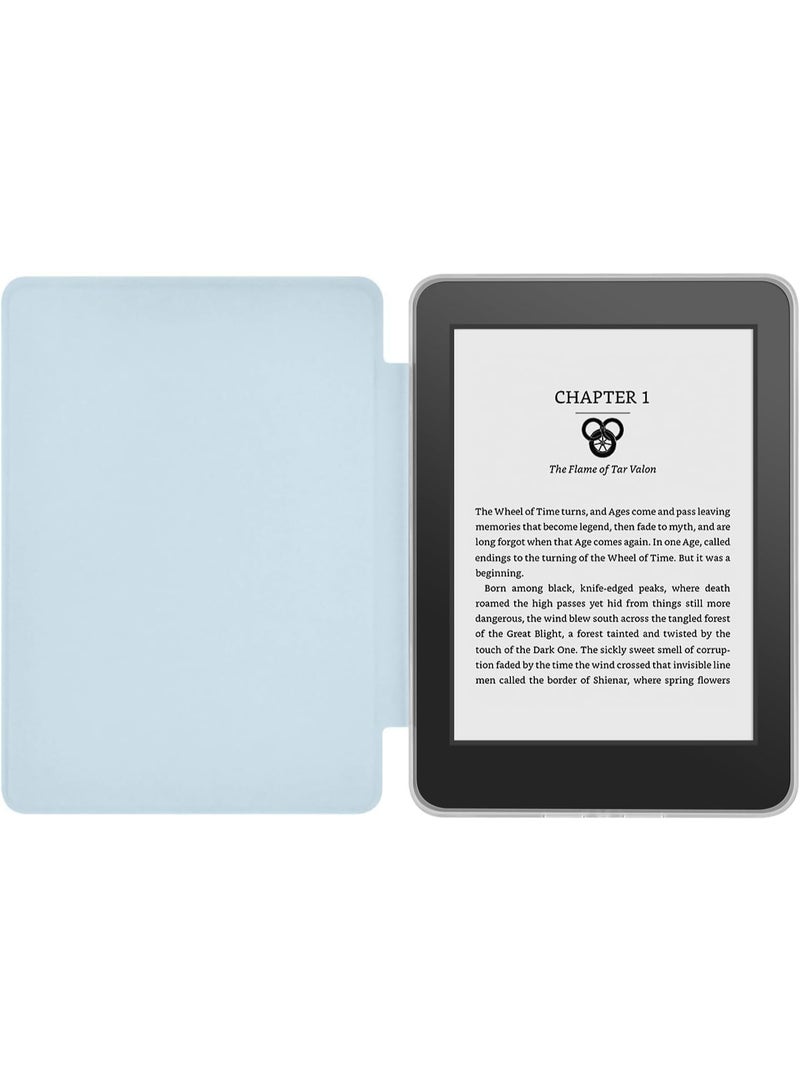 Case for 6.8" Kindle Paperwhite (11th Generation-2021 Release), Ultra Clear Soft Flexible Transparent TPU Back Cover with Auto Sleep/Wake for Kindle Paperwhite (Model NO. M2L3EK) (Light Blue) - Image 4