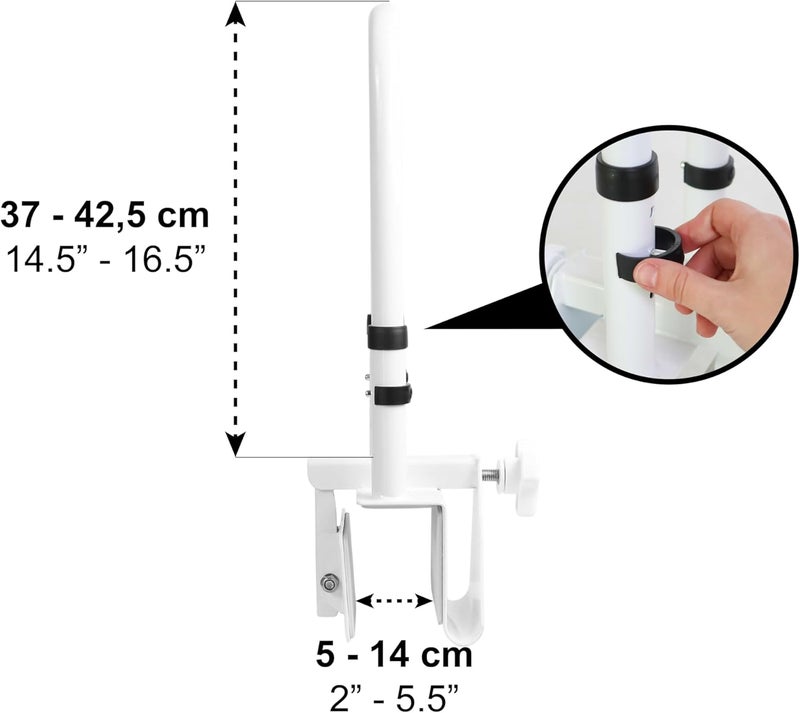 PEPE Mobility Adjustable Bathtub Safety Rail, Shower Grab Bar Handle for Seniors, Elderly and Disabled, Fits 2 to 5.5 Inch Tub Walls, Bathroom Safety Bars with Non-Slip Grip - Image 3