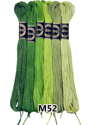 Airo Muline Etamine Cotton Embroidery Thread Thread 6 Piece Set 