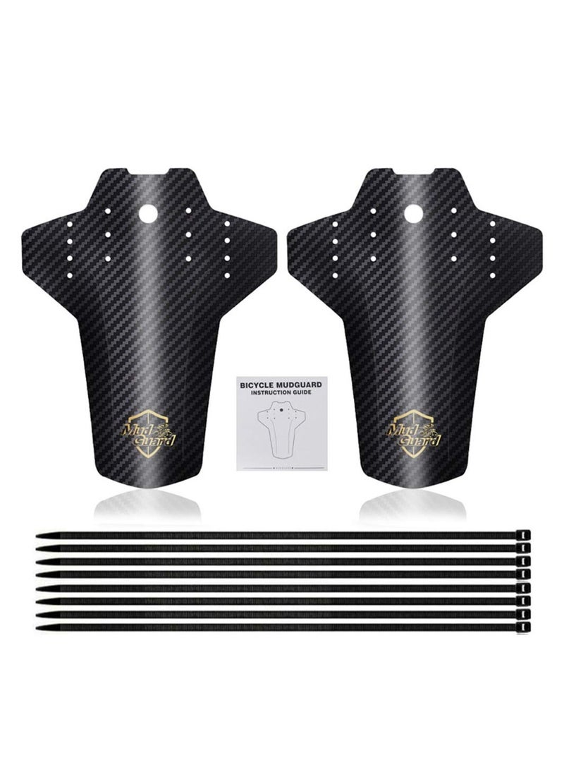 Zikra 1 Pair Universal Front and Rear Bicycle  Mud Guards, Mountain Bicycle Mud Guards Fits 20"/24"/26"/27.5"/29" Bikes Fat Tire Bike Mud Guards Disc Brake Bicycle Mud Guards Front and Rear Bicycle Fenders - Image 1