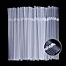CVNDKN 500 Pcs Clear Disposable Plastic Flexible Straws023 diameter and 77 long - Image 1