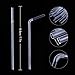 CVNDKN 500 Pcs Clear Disposable Plastic Flexible Straws023 diameter and 77 long - Image 4