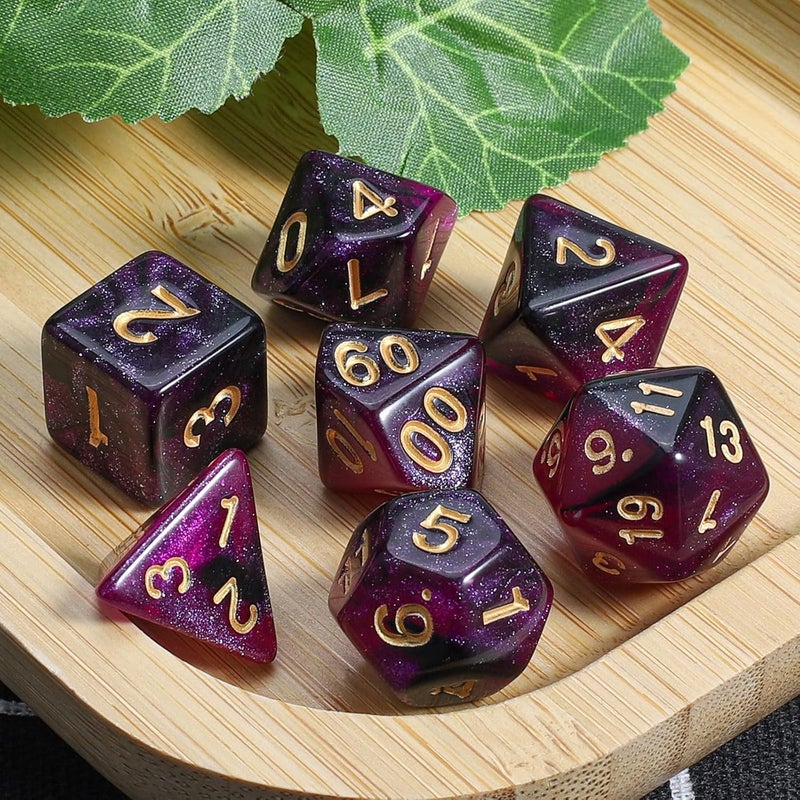 CiaraQ DND Polyhedral Dice Set with a Black Dice Bag for D&D RPG MTG Role Playing Table Games - Image 5