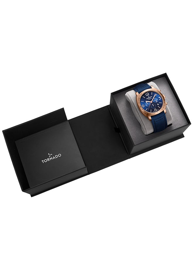 TORNADO - Men's Chronograph Blue Dial Watch - T9102-RLNN - Image 1